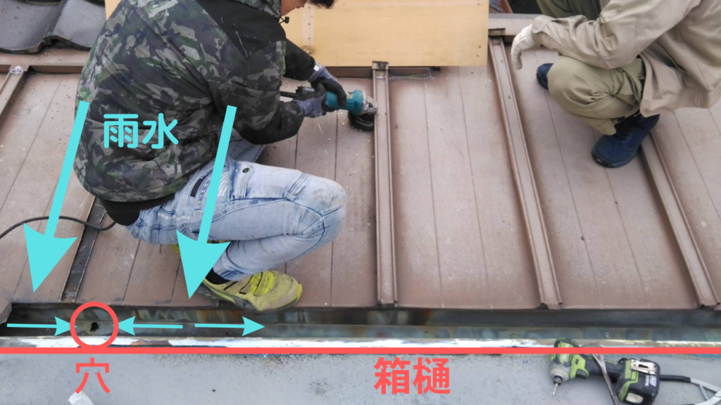 取り合いにある箱樋に注意!! 屋根工事 防水施工|活動ブログ|富山ペイントセンター|外壁塗装・屋根塗装・リフォーム専門店