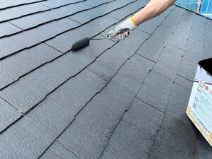 屋根　上塗り